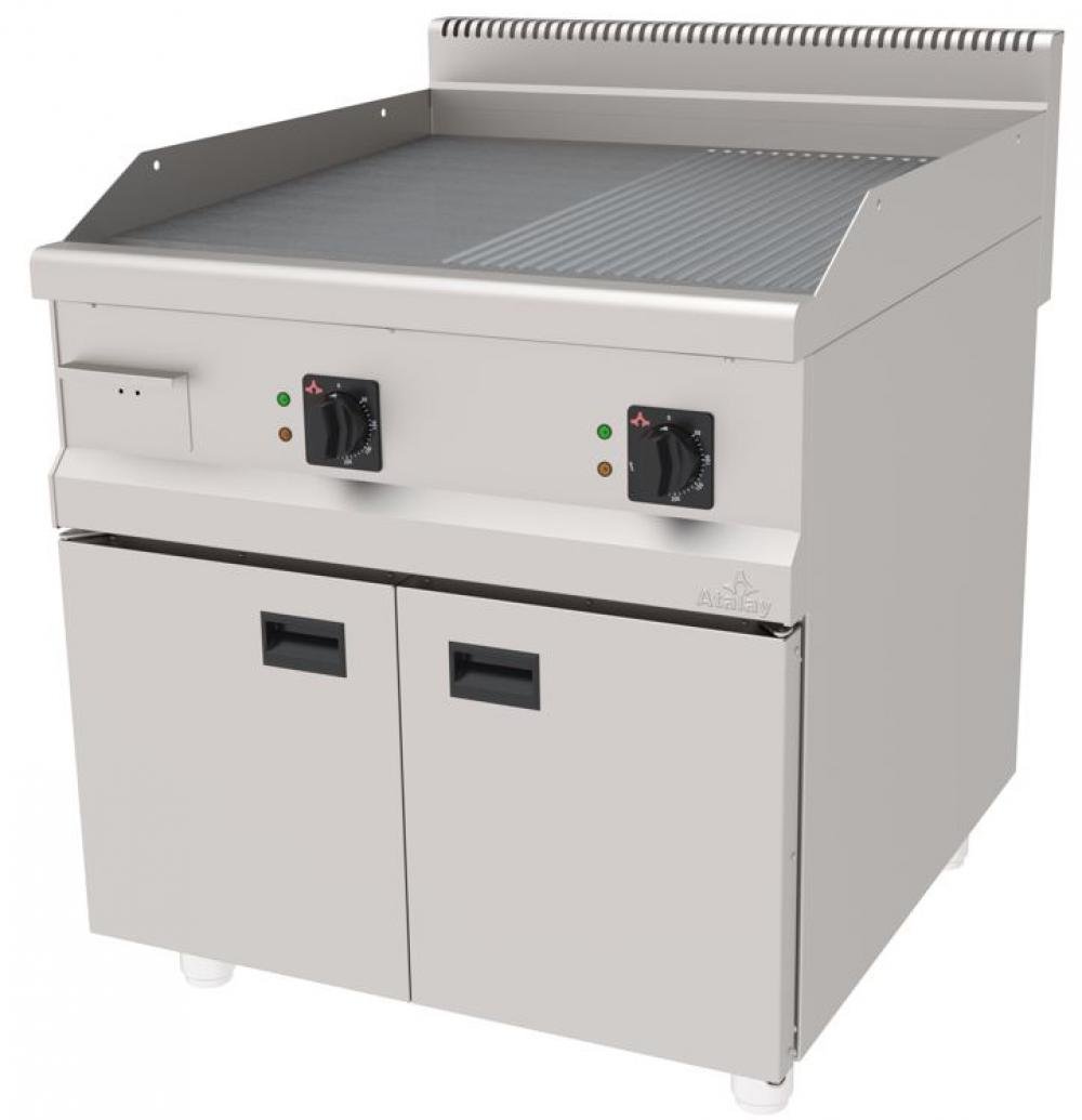  ATALAY 900 Seri Dolaplı Nervürlü + Düz Elektrikli Izgara 800x900x850
