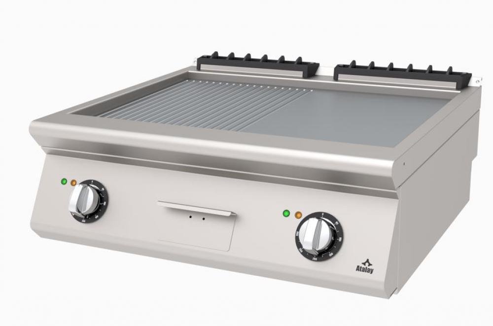 ATALAY 730 Seri Nervürlü + Düz Elektrikli Izgara 800x600x300