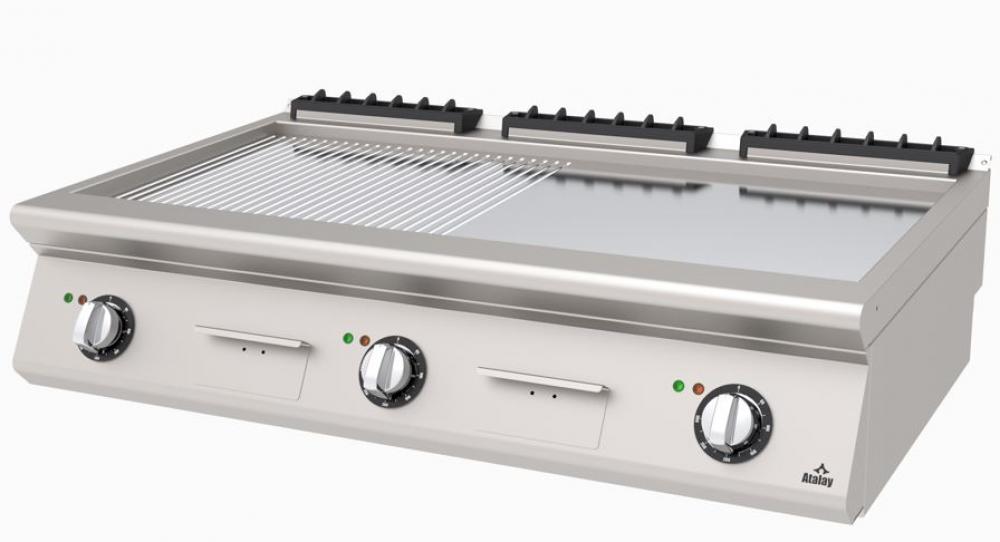 ATALAY 730 Seri Nervürlü + Düz Elektrikli Krom Kaplı Izgara 1200x600x300