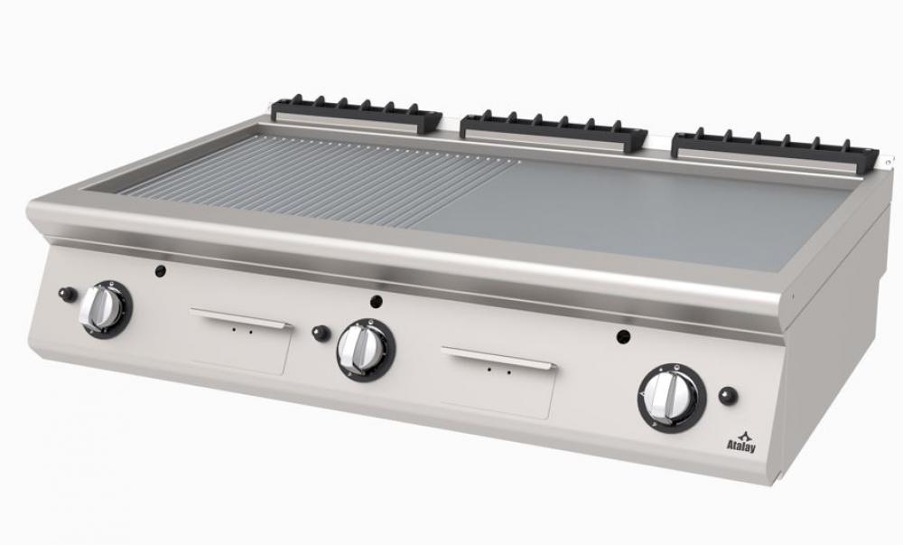 ATALAY 730 Seri Nervürlü + Düz Gazlı & Lpg Izgara 1200x730x300