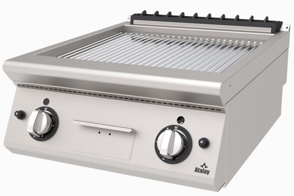 ATALAY 730 Seri Nervürlü + Düz Krom Kaplı Gazlı&Lpg Izgara 600x730x300