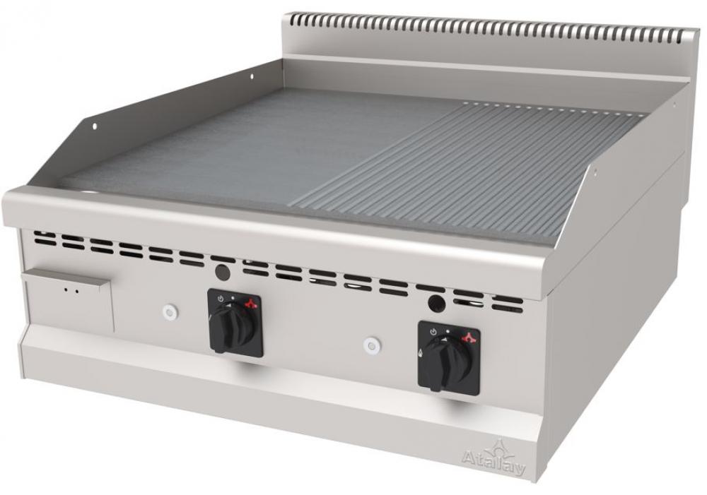 ATALAY 900 Seri Nervürlü + Düz Gazlı&Lpg Izgara 800x900x300