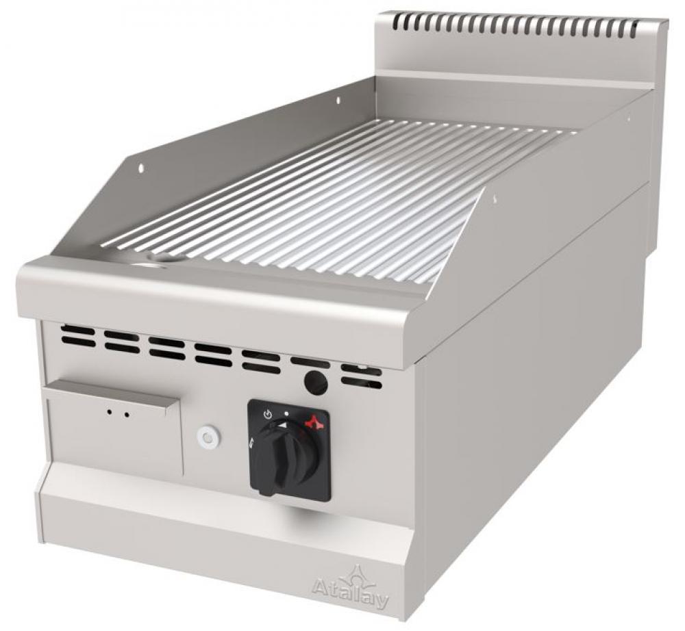 ATALAY 900 Seri Nervürlü Krom Kaplı Gazlı&Lpg Izgara 400x900x300
