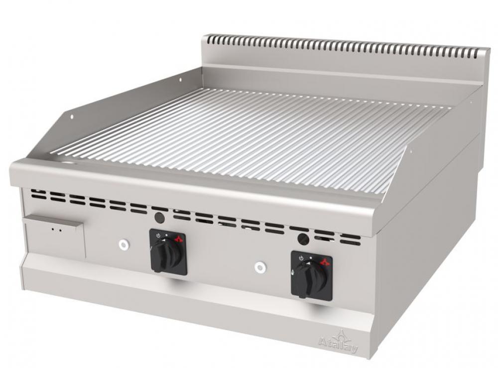 ATALAY 900 Seri Nervürlü Krom Kaplı Gazlı&Lpg Izgara 800x900x300