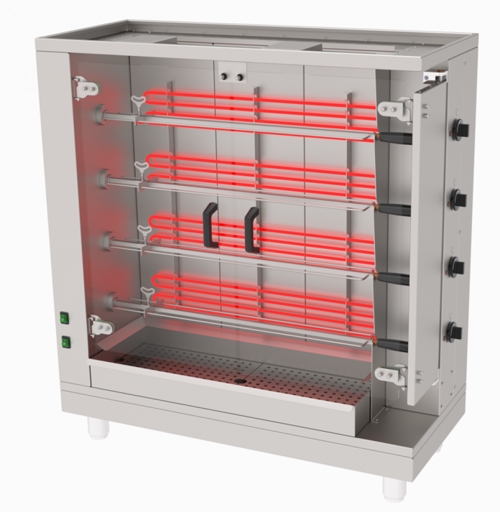 ATALAY Elektrikli Piliç Çevirme Makinesi 1000x500x980
