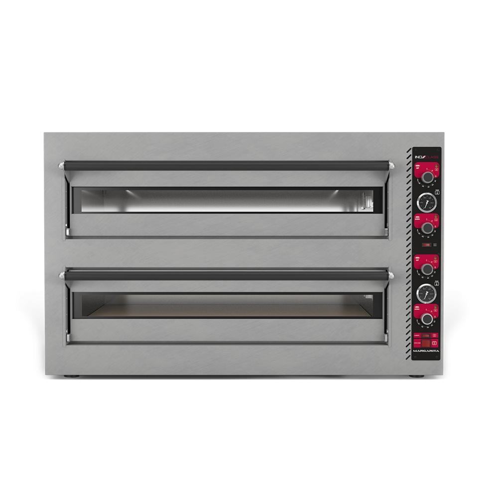 INOKSCLASS Margarita Elektrikli Taş Tabanlı Çift katlı Pizza Fırını 30cm x 18 Pizza