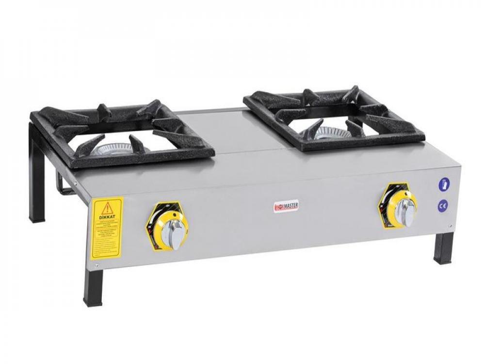 INOX MASTER İKİLİ KISA LOKANTA OCAĞI 86x45x25
