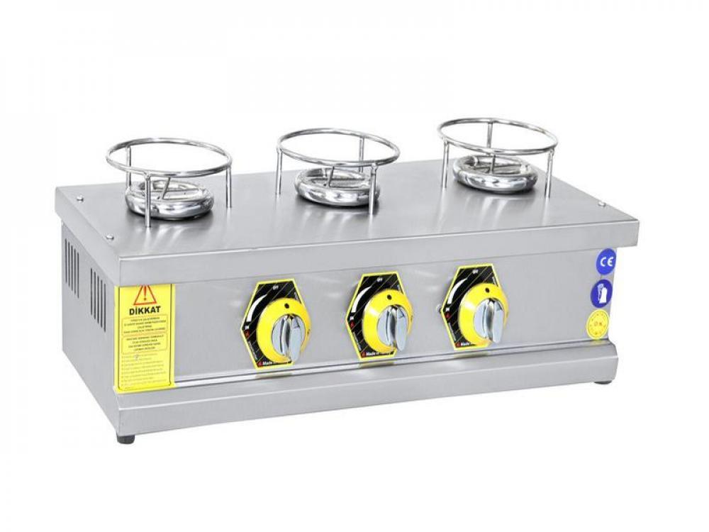 INOX MASTER ÜÇLÜ KÜNEFE OCAĞI GAZLI 70x25x18 