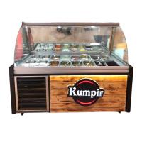 SOĞUTMALI KUMPİR DOLABI 16 GN 1/4 KÜVETLİ BOMBE CAMLI 150X80X130