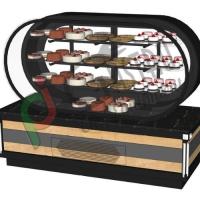 TATLI/PASTA TEŞHİR SET - OVAL SOĞUTMALI TEŞHİR DOLABI 210x70x155