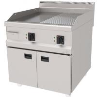 ATALAY 900 Seri Dolaplı Nervürlü + Düz Krom Kaplı Elektrikli Izgara 800x900x850